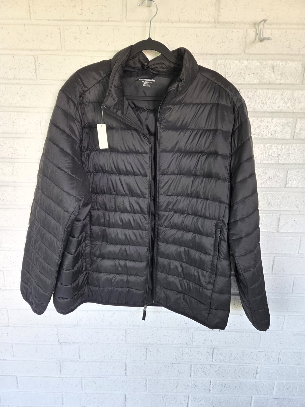 Amazon Essentials Men’s XXL Black Packable Puffer Jacket NWT